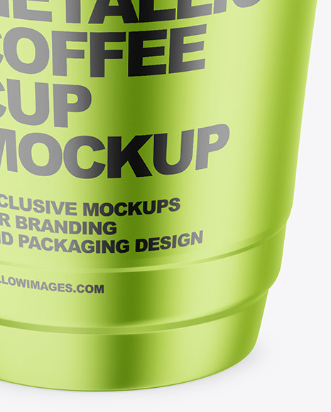 Metallized Cup w/ Coffee Splash Mockup