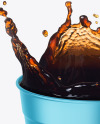 Metallized Cup w/ Coffee Splash Mockup