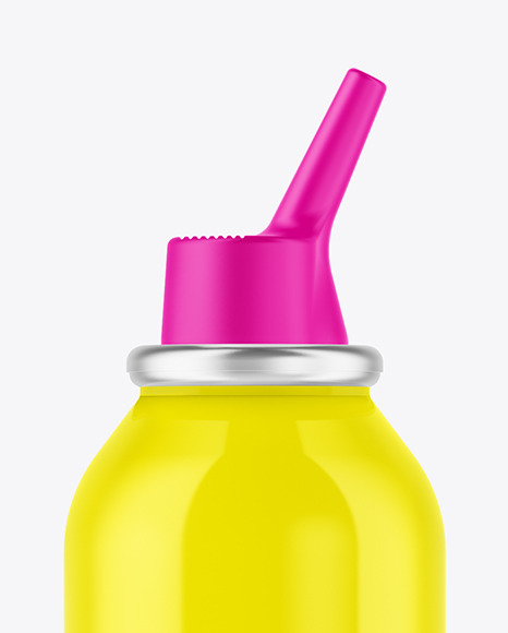 Glossy Nasal Spray Bottle Mockup