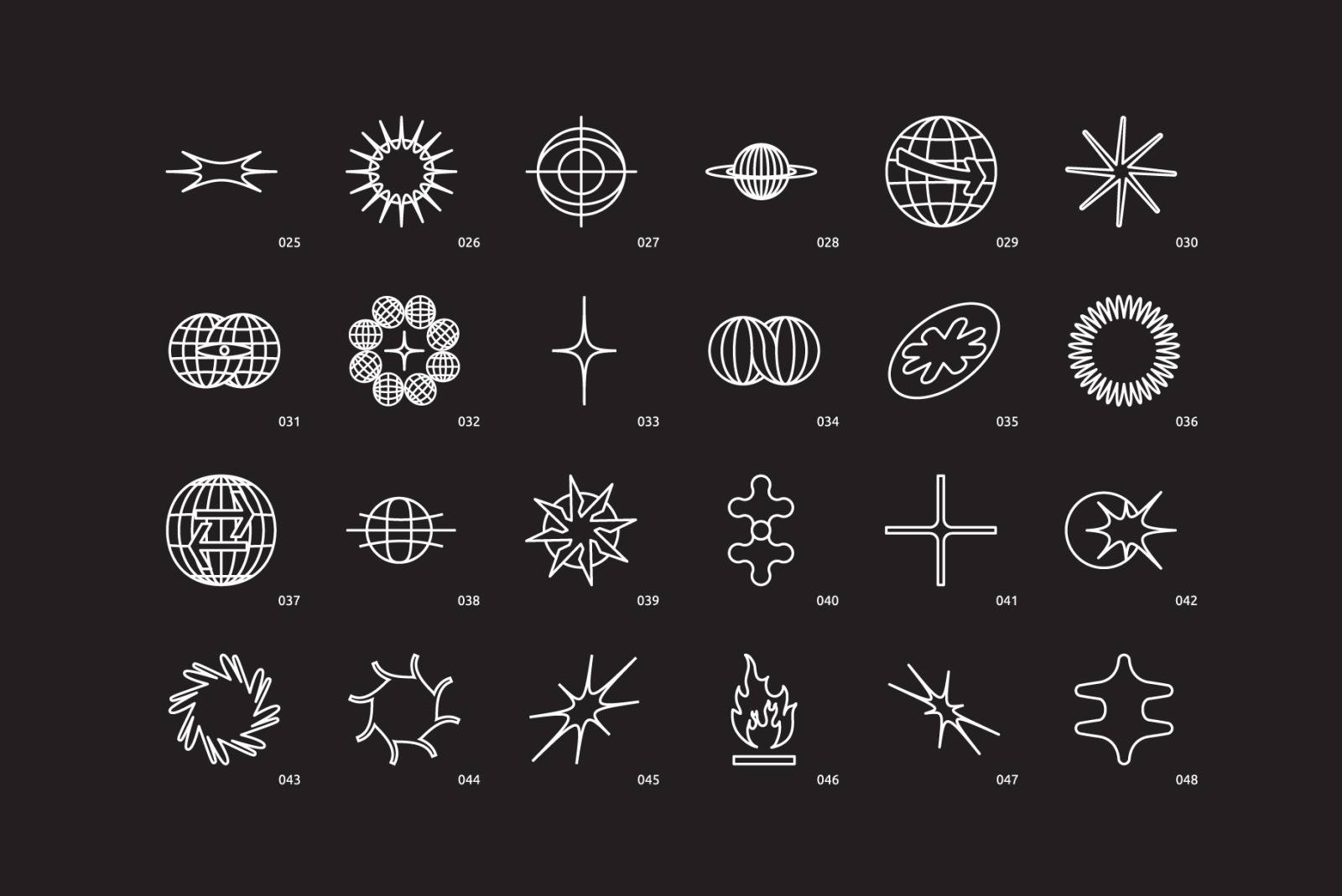 96 Linear Vector Shapes 96 Linear Vector Shapes