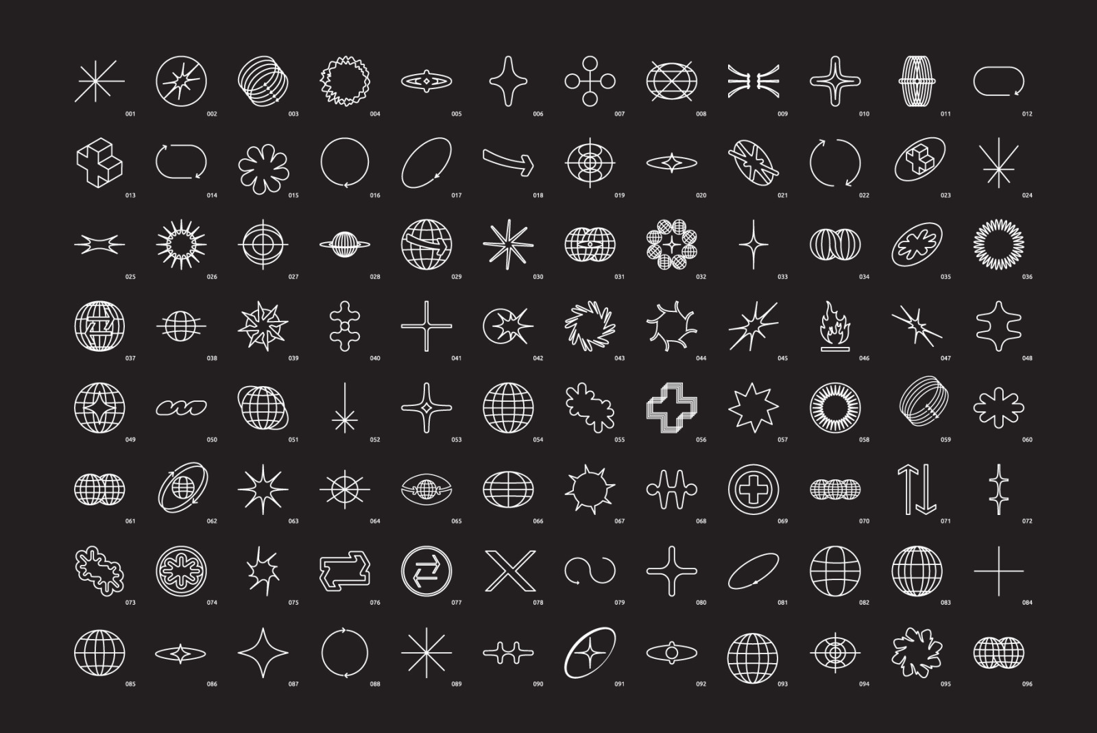 96 Linear Vector Shapes