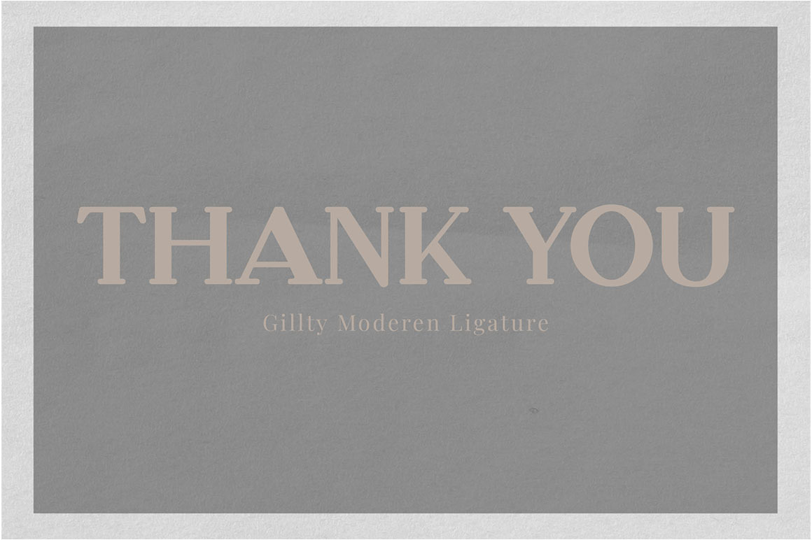 Gilty Moderen Serif Ligature