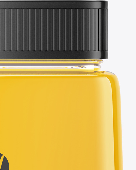 Square Orange Juice Bottle Mockup