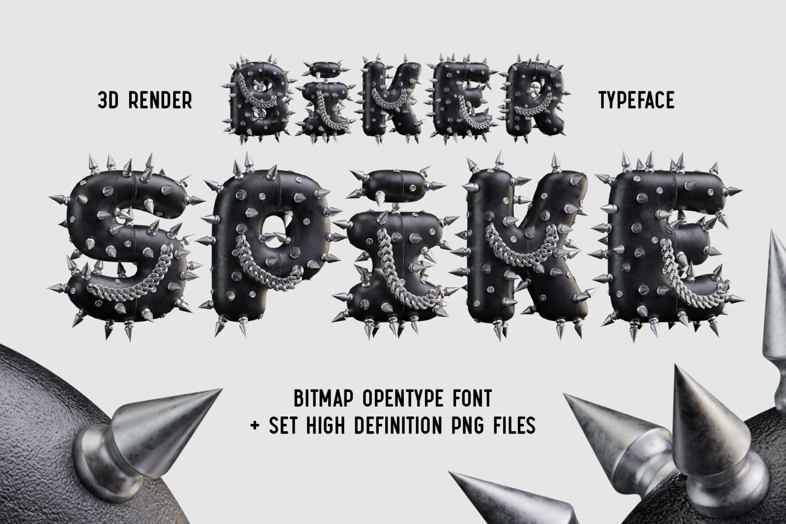 Biker Spike bitmap font Biker Spike bitmap font