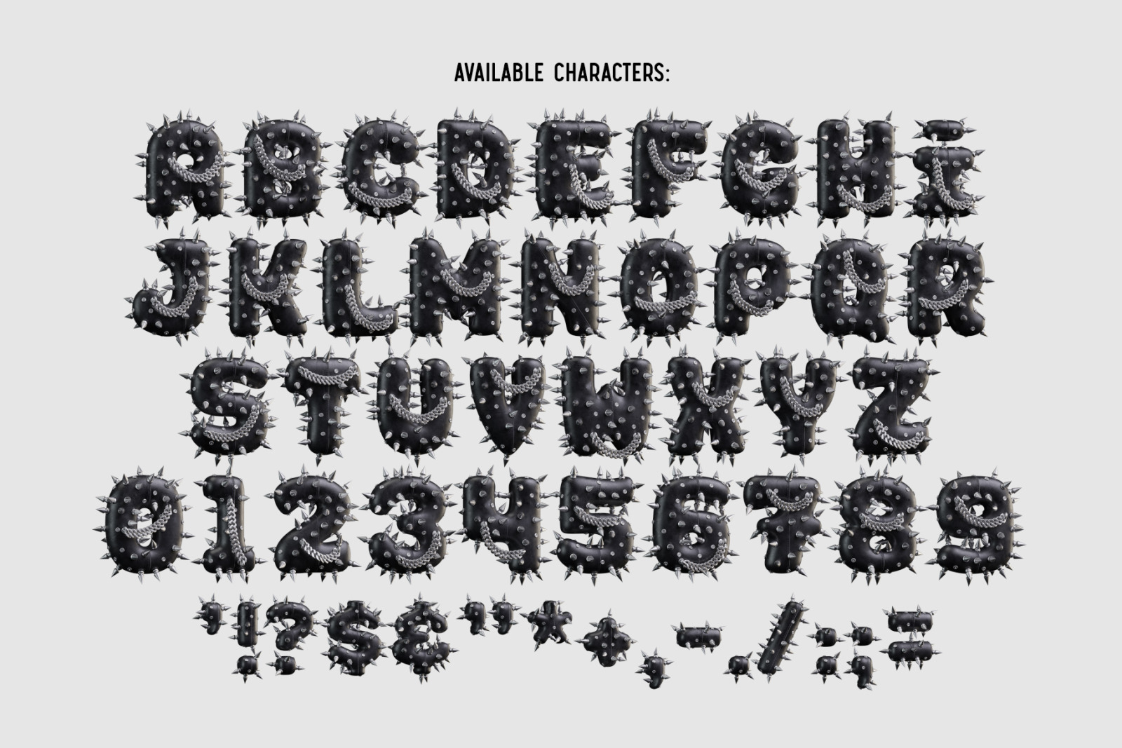 Biker Spike bitmap font Biker Spike bitmap font