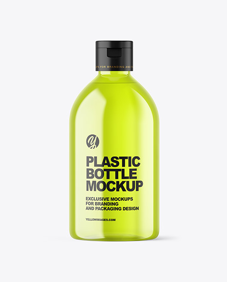 Color Plastic Bottle Mockup