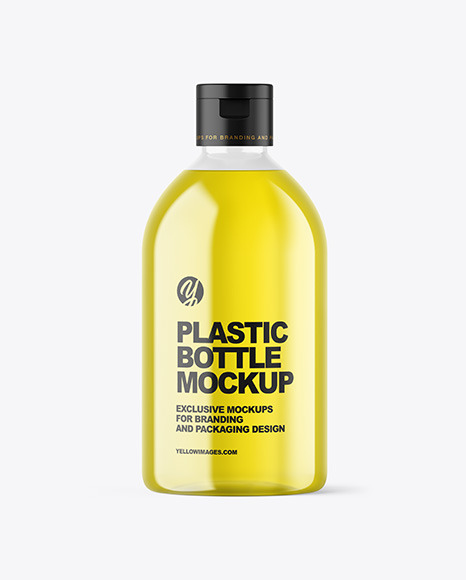 Color Liquid Plastic Bottle Mockup