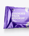 Cookies Metallic Package Mockup