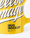 Glossy Mug w/ Coffee Splash Mockup