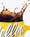 Glossy Mug w/ Coffee Splash Mockup