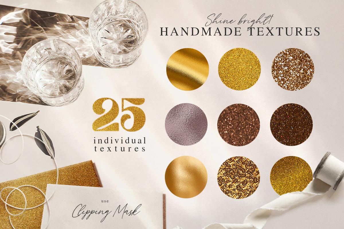 Gold Foil Glitter Paper Vol.2 Gold Foil Glitter Paper Vol.2