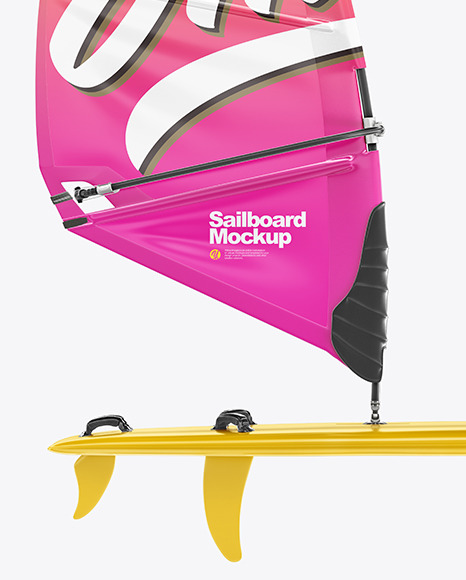 Sailboard Mockup - Side View Sailboard Mockup - Side View