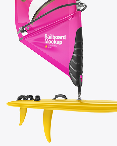 Sailboard Mockup - Half Side View