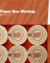 Paper Box with Tin Cans Mockup
