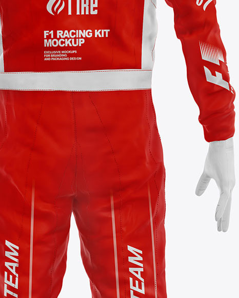 F1 Racing Kit Mockup – Back View