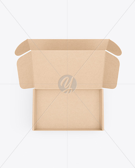 Opened Kraft Box Mockup