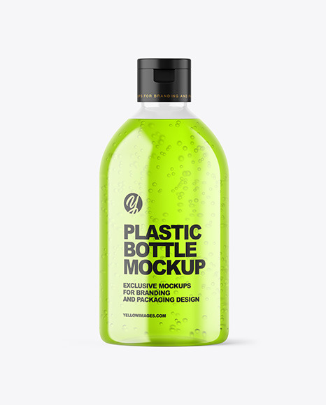 Color Liquid Plastic Bottle Mockup