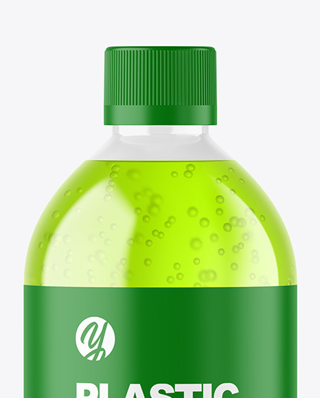 Color Liquid Plastic Bottle Mockup