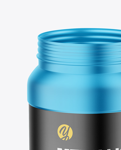 Opened Metallic Jar Mockup