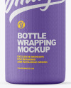 Fabric Sack with Bottle Mockup