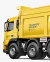 Tipper Truck Mockup - Back Half Side View