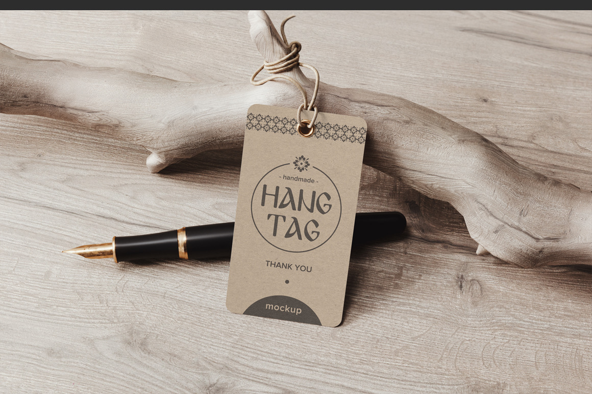 Kraft Paper Hang Tag Mockup Kraft Paper Hang Tag Mockup