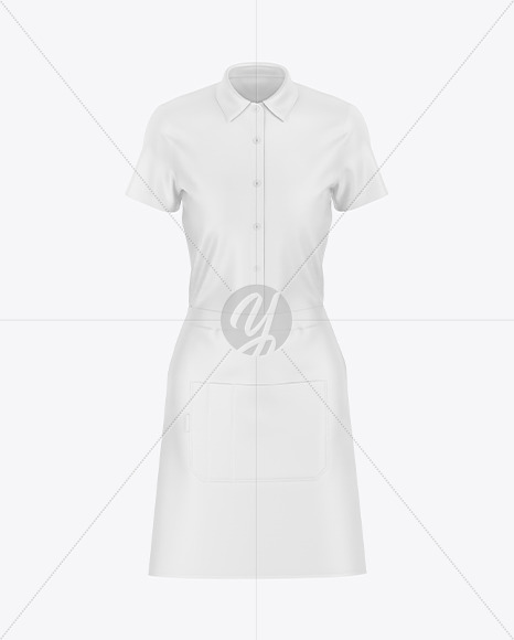 Waitress Short Sleeve Uniform Mockup