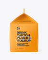 Glossy Drink Carton Pack Mockup