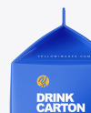 Glossy Drink Carton Pack Mockup