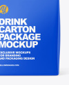 Glossy Drink Carton Pack Mockup