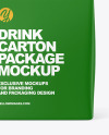 Matte Drink Carton Pack Mockup