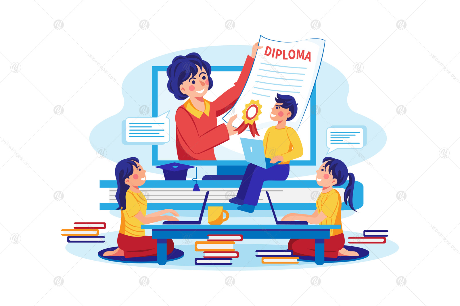 M392_Online Education Illustration Pack