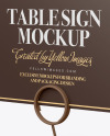 Table Sign with Matte Holder Mockup