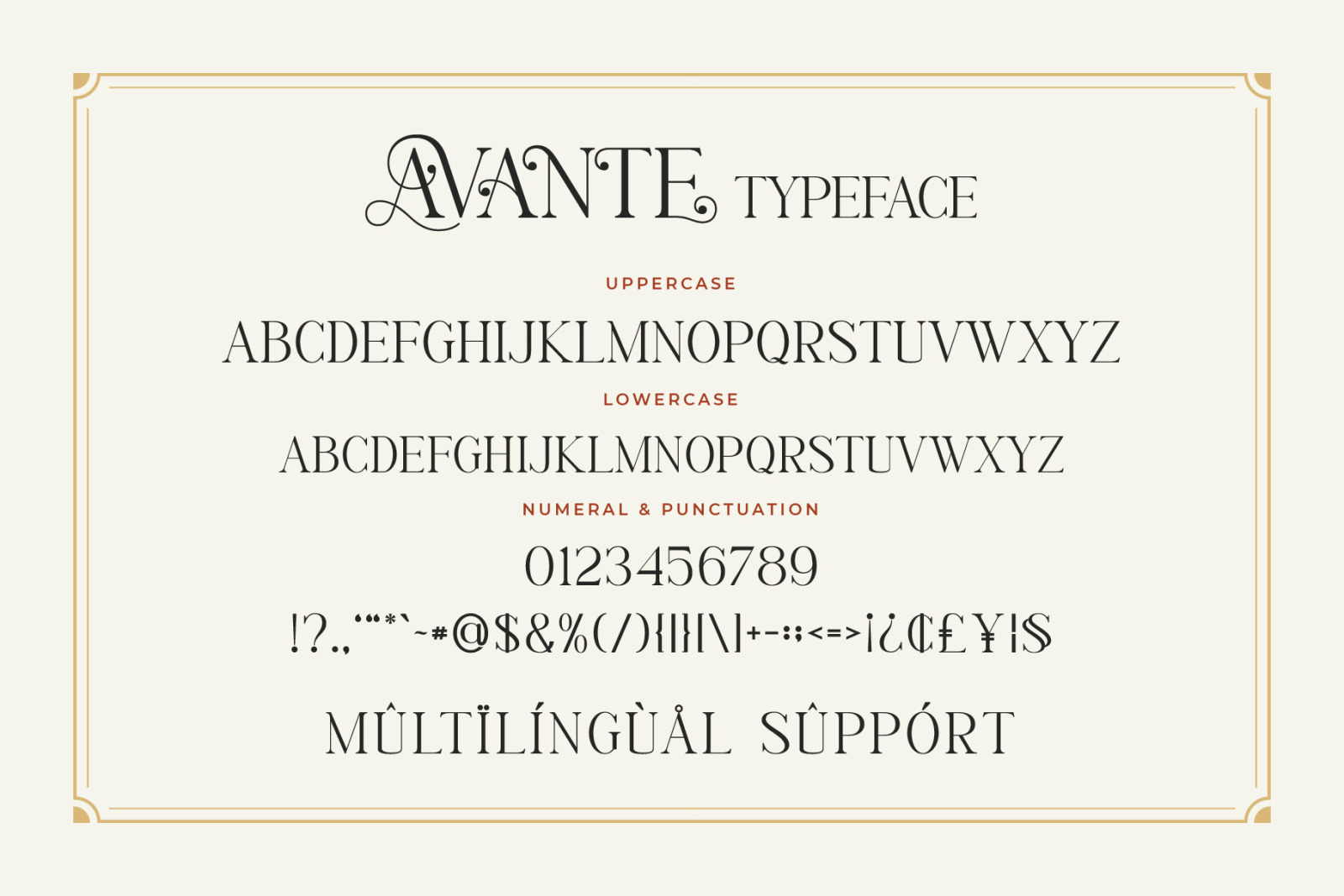 AVANTE FONT AVANTE FONT