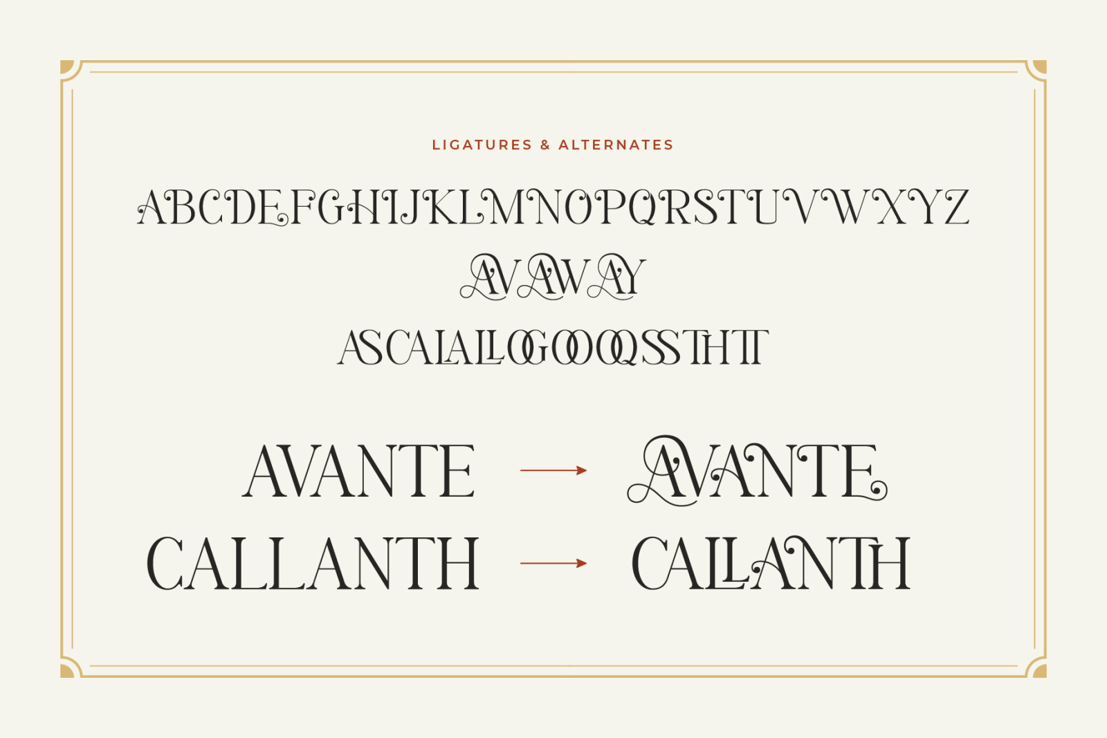 AVANTE FONT AVANTE FONT