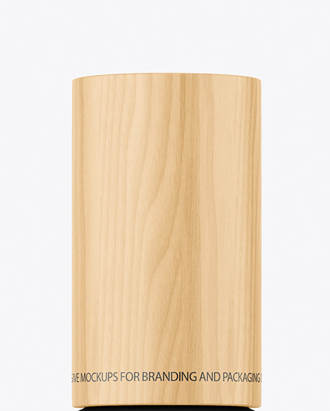 Matte Cosmetic Bottle With Wood Cap Mockup
