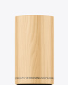 Matte Cosmetic Bottle With Wood Cap Mockup