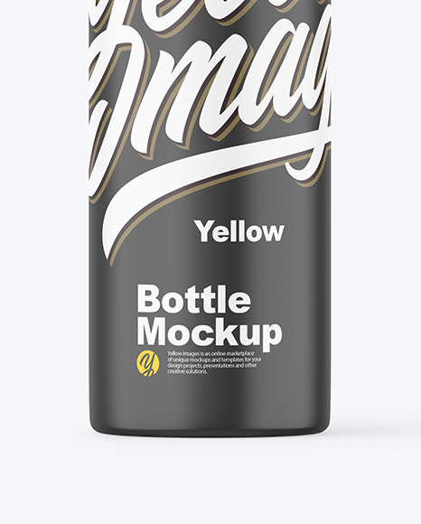 Matte Cosmetic Bottle With Wood Cap Mockup