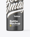 Matte Cosmetic Bottle With Wood Cap Mockup