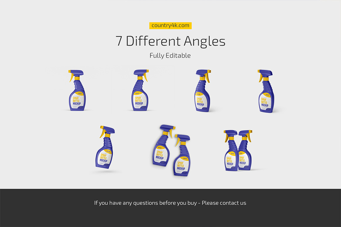 Spray Bottle Mockup Set Spray Bottle Mockup Set