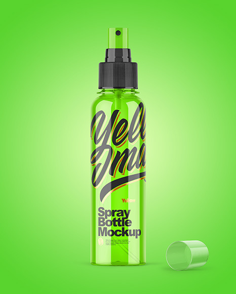 Colored Spray Bottle Mockup