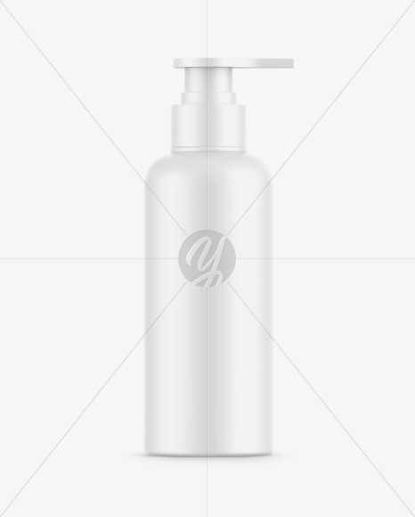 Matte Plastic Bottle w/ Pump Mockup