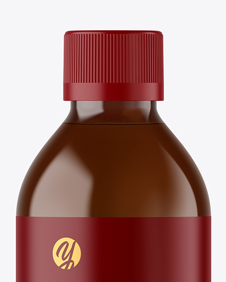 Amber Plastic Bottle Mockup Amber Plastic Bottle Mockup