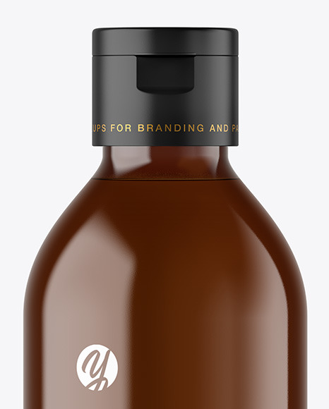 Amber Plastic Bottle Mockup Amber Plastic Bottle Mockup