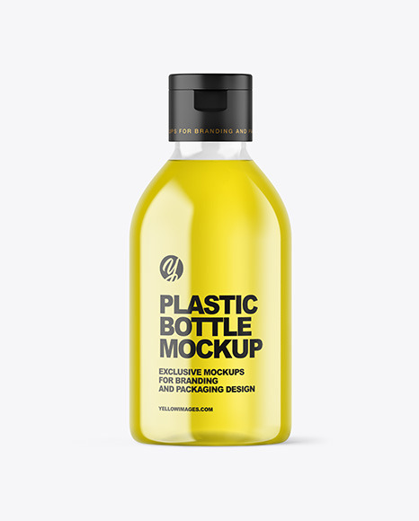 Color Liquid Plastic Bottle Mockup