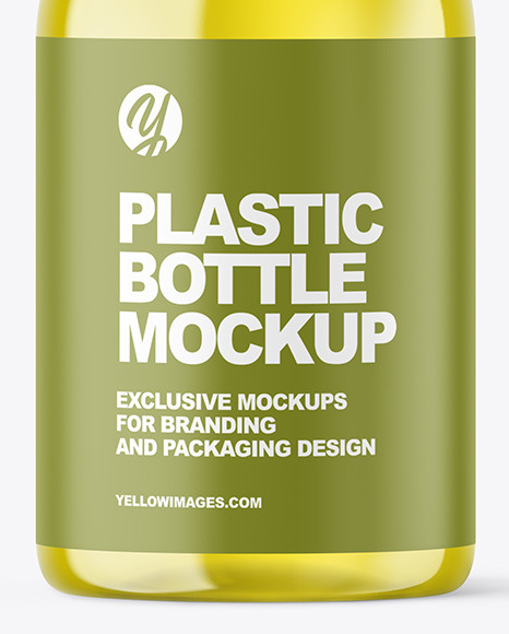 Color Liquid Plastic Bottle Mockup