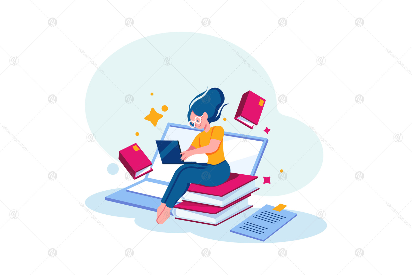 M377_Online Education Illustration Pack M377_Online Education Illustration Pack