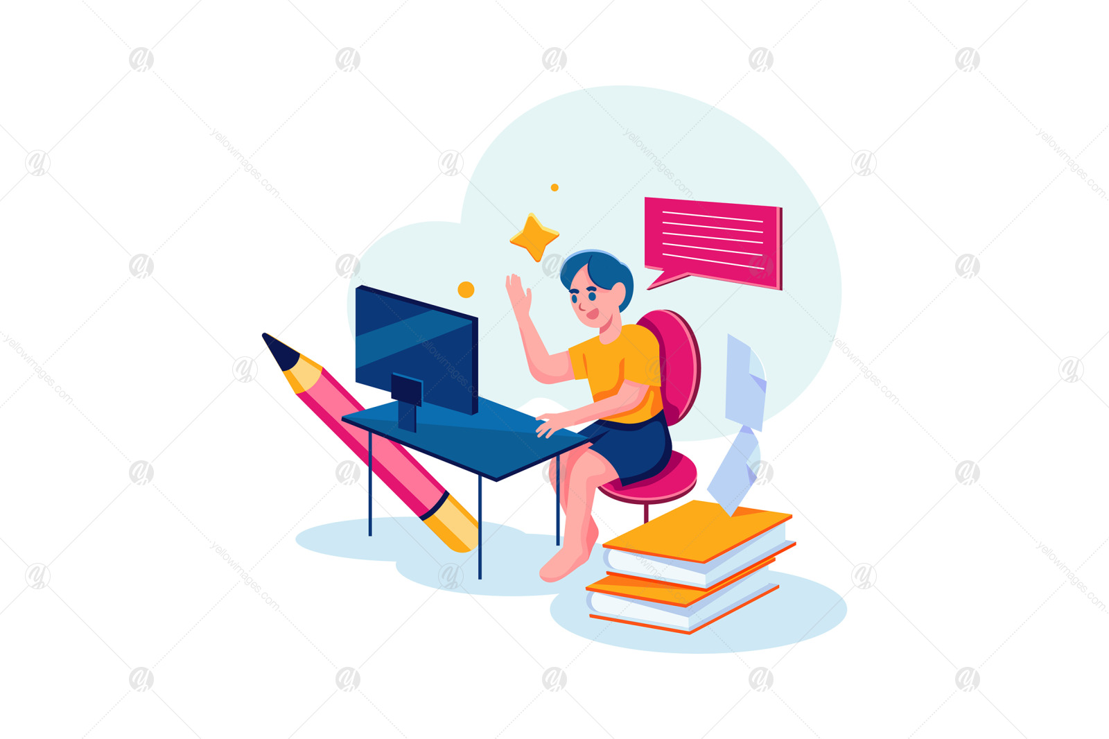 M377_Online Education Illustration Pack M377_Online Education Illustration Pack