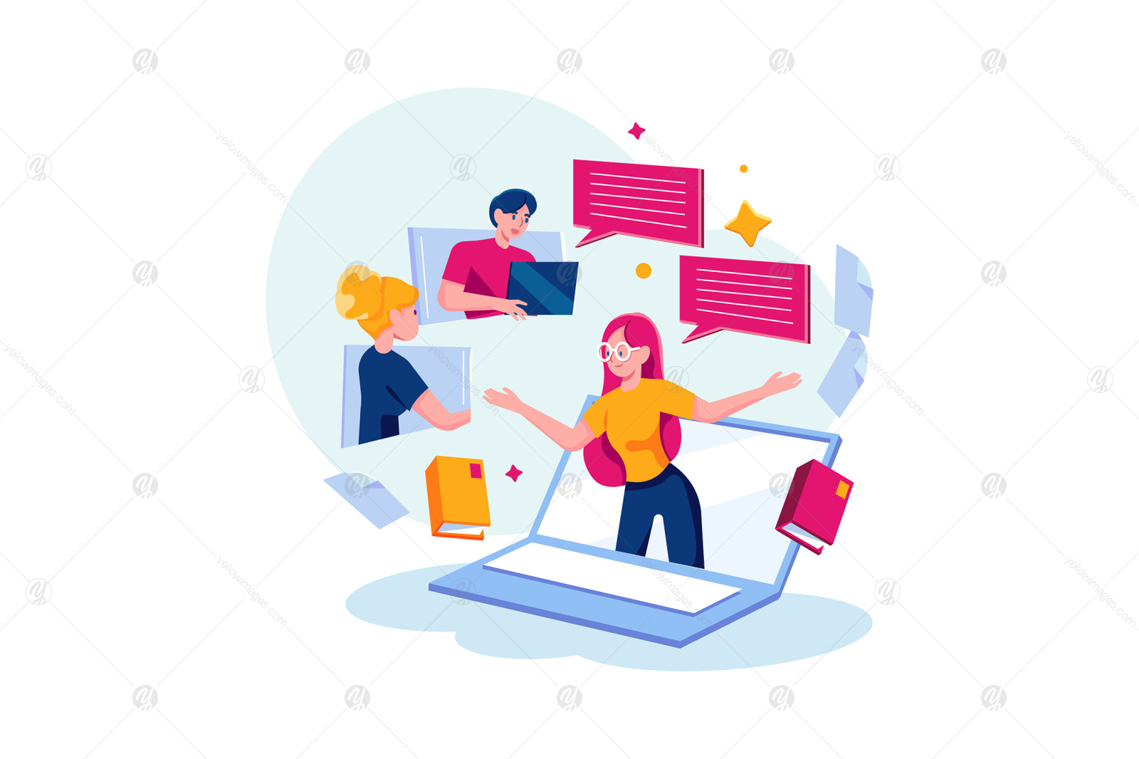 M377_Online Education Illustration Pack M377_Online Education Illustration Pack