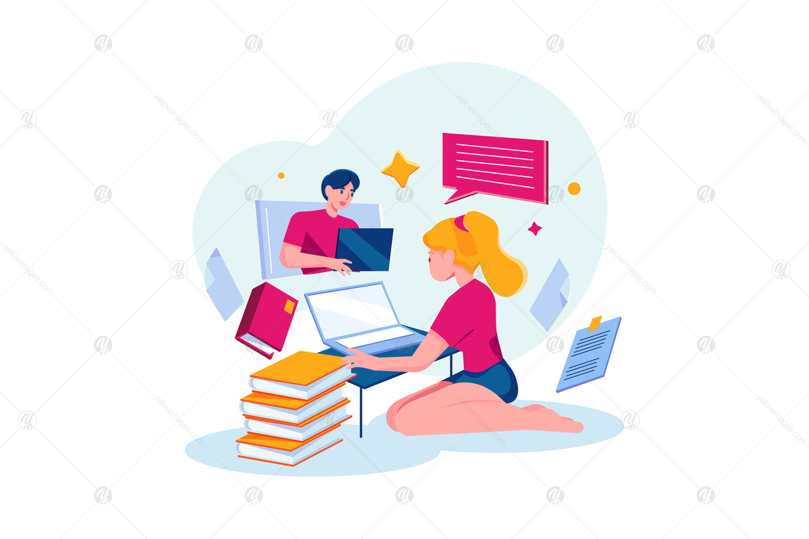 M377_Online Education Illustration Pack M377_Online Education Illustration Pack